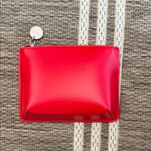 Givenchy Parfums Vibrant Red Cosmetic Bag Silver Zip Details